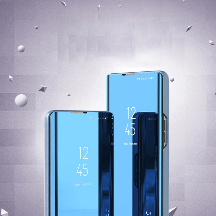 Plated Mirror Horizontal Flip Leather Phone Case with Holder, For Xiaomi Redmi Note 12 4G