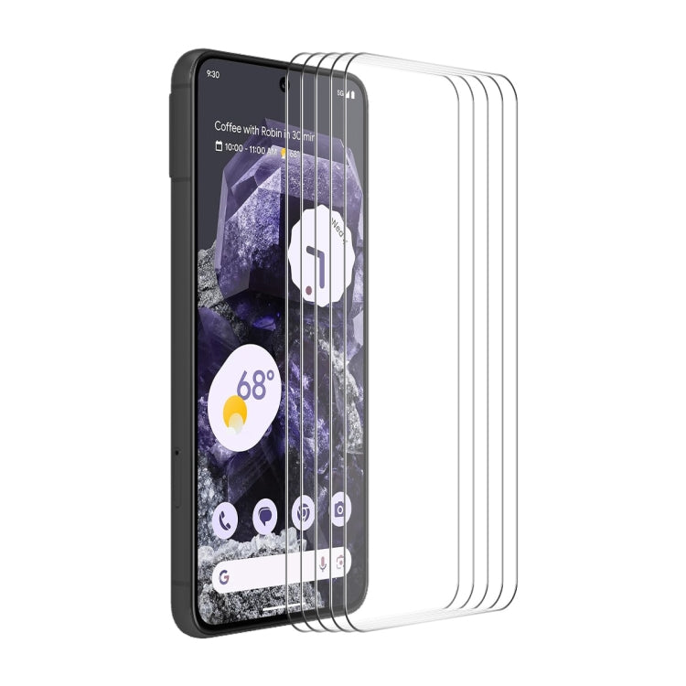 5pcs ENKAY Hat-Prince 0.26mm 9H 2.5D High Aluminum-silicon Tempered Glass Film, For Google Pixel 8 Pro, For Google Pixel 8