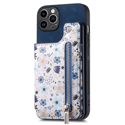 Retro Painted Zipper Wallet Back Phone Case, For iPhone 16, For iPhone 7 / 8 / SE 2022, For iPhone 13 Pro Max, For iPhone 13 Pro