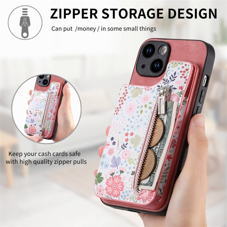 Retro Painted Zipper Wallet Back Phone Case, For iPhone 11 Pro Max, For iPhone 11, For iPhone 11 Pro, For iPhone X / XS