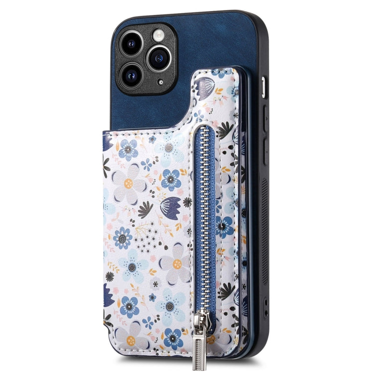 Retro Painted Zipper Wallet Back Phone Case, For iPhone 11 Pro Max, For iPhone 11, For iPhone 11 Pro, For iPhone X / XS