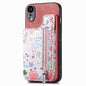 Retro Painted Zipper Wallet Back Phone Case, For iPhone XR, For iPhone XS Max, For iPhone 7 Plus / 8 Plus, For iPhone 6 Plus / 6s Plus