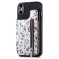 Retro Painted Zipper Wallet Back Phone Case, For iPhone XR, For iPhone XS Max, For iPhone 7 Plus / 8 Plus, For iPhone 6 Plus / 6s Plus
