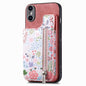 Retro Painted Zipper Wallet Back Phone Case, For iPhone 11 Pro Max, For iPhone 11, For iPhone 11 Pro, For iPhone X / XS