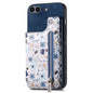 Retro Painted Zipper Wallet Back Phone Case, For iPhone XR, For iPhone XS Max, For iPhone 7 Plus / 8 Plus, For iPhone 6 Plus / 6s Plus