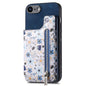 Retro Painted Zipper Wallet Back Phone Case, For iPhone 16, For iPhone 7 / 8 / SE 2022, For iPhone 13 Pro Max, For iPhone 13 Pro