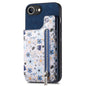 Retro Painted Zipper Wallet Back Phone Case, For iPhone 17e / 16e, For iPhone 16 Pro Max, For iPhone 16 Pro, For iPhone 16 Plus