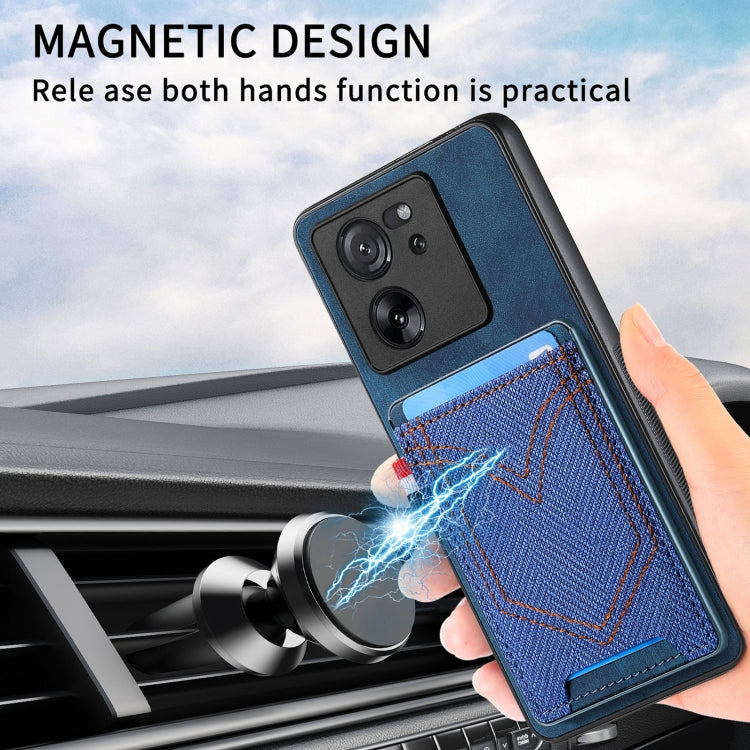 Denim Texture Leather Skin Phone Case with Card Slot, For Xiaomi 13T / 13T Pro
