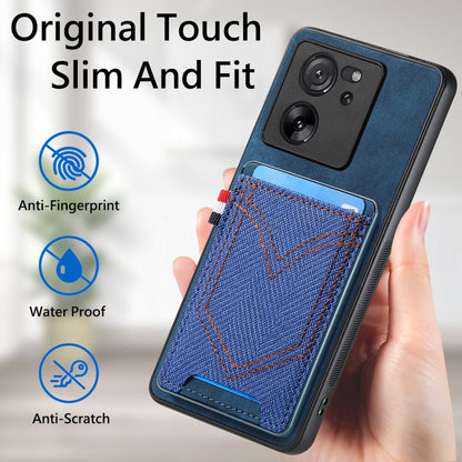 Denim Texture Leather Skin Phone Case with Card Slot, For Xiaomi 13T / 13T Pro