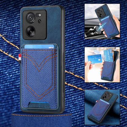Denim Texture Leather Skin Phone Case with Card Slot, For Xiaomi 13T / 13T Pro