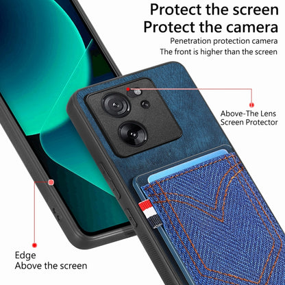 Denim Texture Leather Skin Phone Case with Card Slot, For Xiaomi 13T / 13T Pro