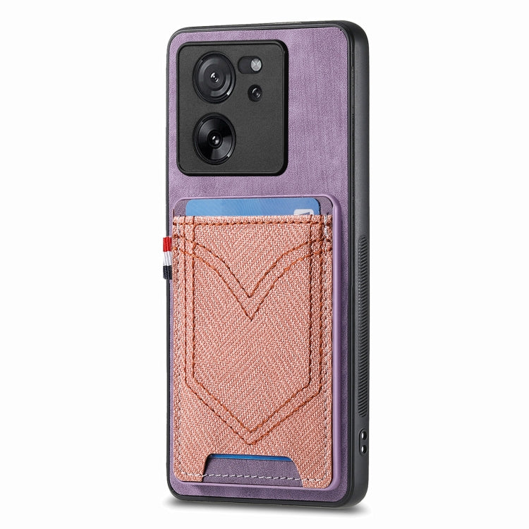 Denim Texture Leather Skin Phone Case with Card Slot