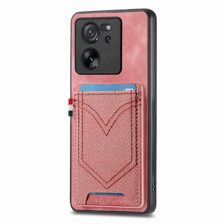 Denim Texture Leather Skin Phone Case with Card Slot