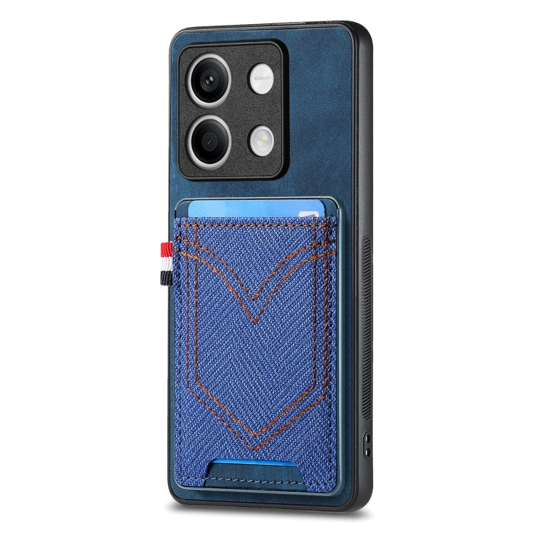 Denim Texture Leather Skin Phone Case with Card Slot