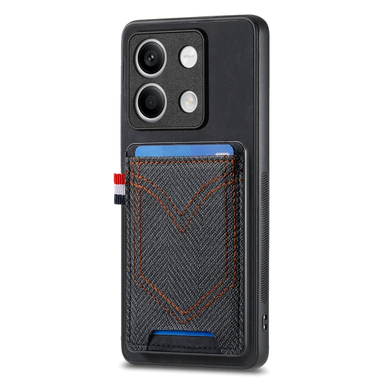 Denim Texture Leather Skin Phone Case with Card Slot