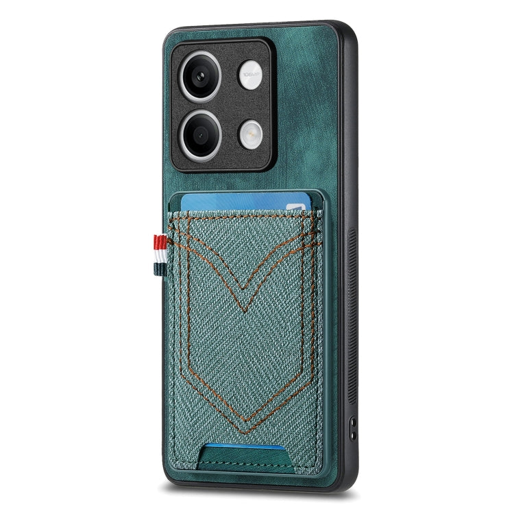 Denim Texture Leather Skin Phone Case with Card Slot