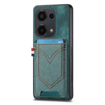 Denim Texture Leather Skin Phone Case with Card Slot