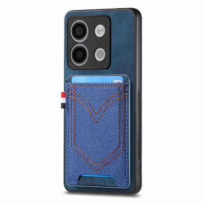 Denim Texture Leather Skin Phone Case with Card Slot