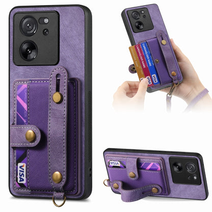 Retro Cross Wristband Wallet Leather Back Phone Case