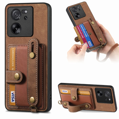 Retro Cross Wristband Wallet Leather Back Phone Case