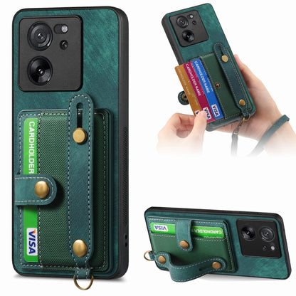 Retro Cross Wristband Wallet Leather Back Phone Case