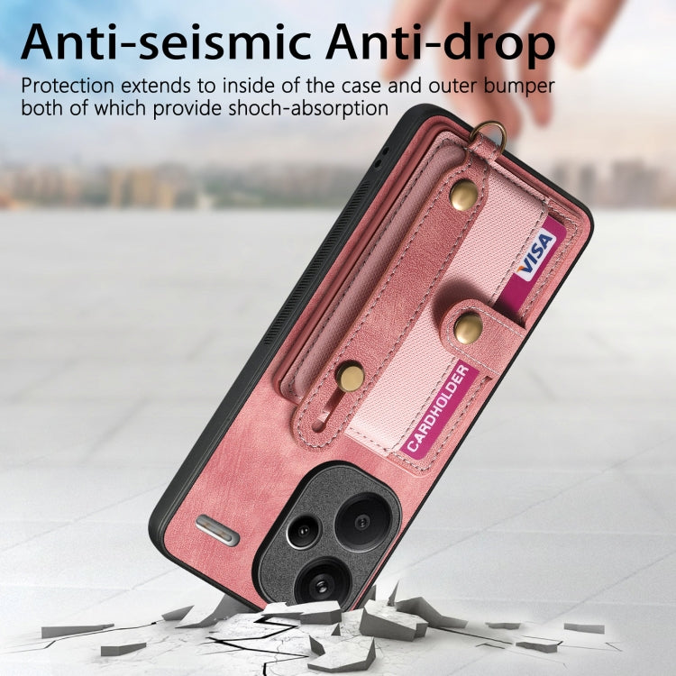 Retro Cross Wristband Wallet Leather Back Phone Case