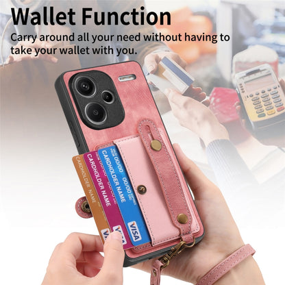 Retro Cross Wristband Wallet Leather Back Phone Case