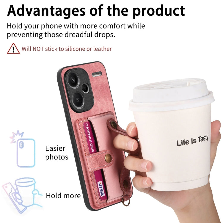 Retro Cross Wristband Wallet Leather Back Phone Case