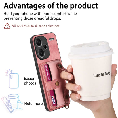 Retro Cross Wristband Wallet Leather Back Phone Case