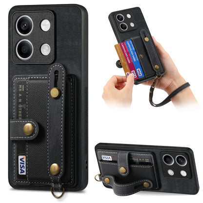 Retro Cross Wristband Wallet Leather Back Phone Case