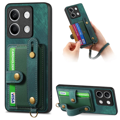 Retro Cross Wristband Wallet Leather Back Phone Case