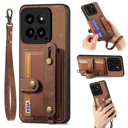 Retro Cross Wristband Wallet Leather Back Phone Case