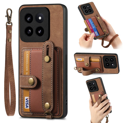 Retro Cross Wristband Wallet Leather Back Phone Case