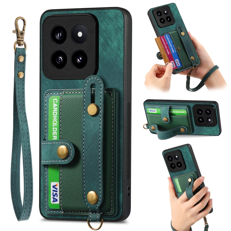 Retro Cross Wristband Wallet Leather Back Phone Case