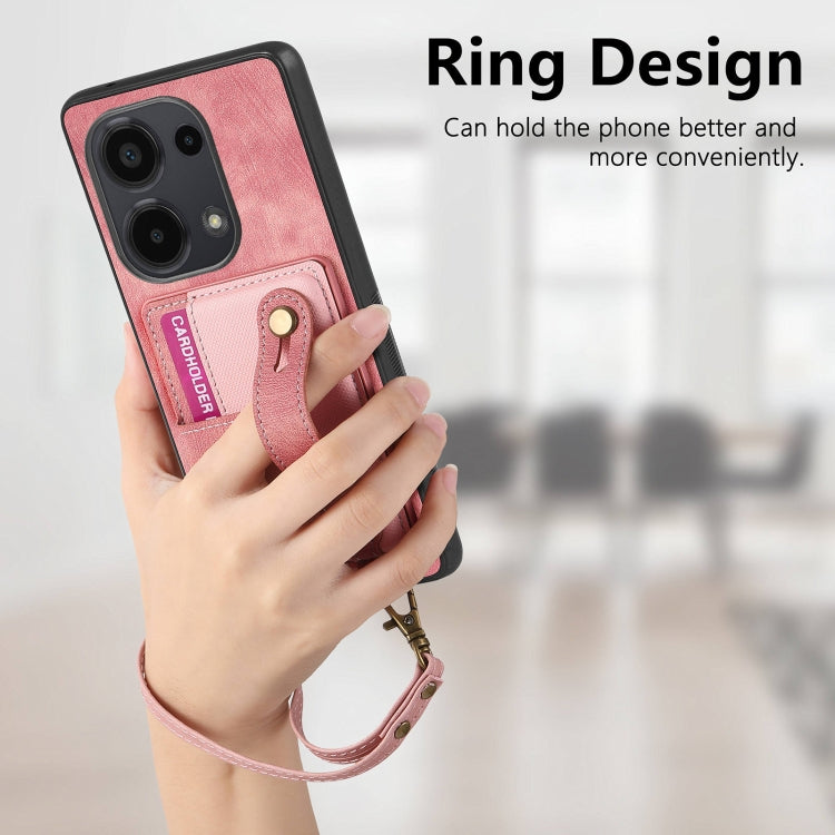 Retro Cross Wristband Wallet Leather Back Phone Case