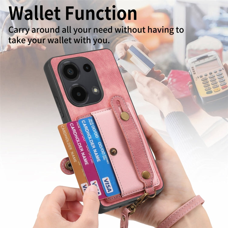 Retro Cross Wristband Wallet Leather Back Phone Case