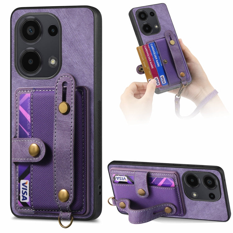 Retro Cross Wristband Wallet Leather Back Phone Case