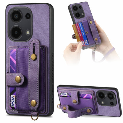 Retro Cross Wristband Wallet Leather Back Phone Case