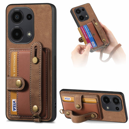 Retro Cross Wristband Wallet Leather Back Phone Case