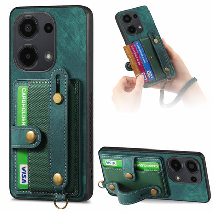 Retro Cross Wristband Wallet Leather Back Phone Case