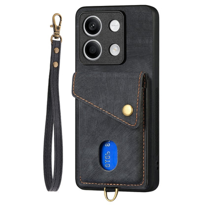 Retro Card Wallet Fold Leather Phone Case with Strap, Series 2