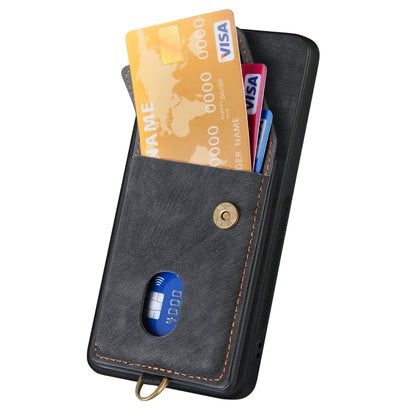 Retro Card Wallet Fold Leather Phone Case with Strap, Series 2