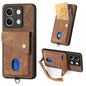 Retro Card Wallet Fold Leather Phone Case with Strap, Series 2