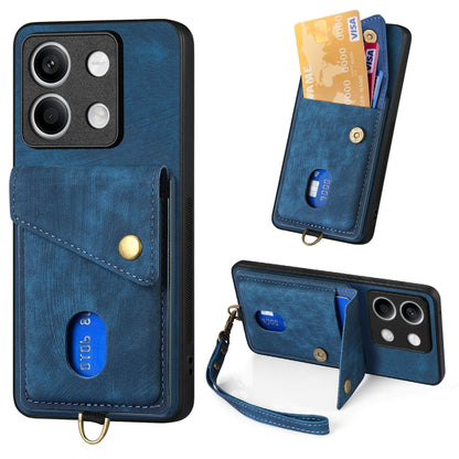 Retro Card Wallet Fold Leather Phone Case with Strap, Series 2