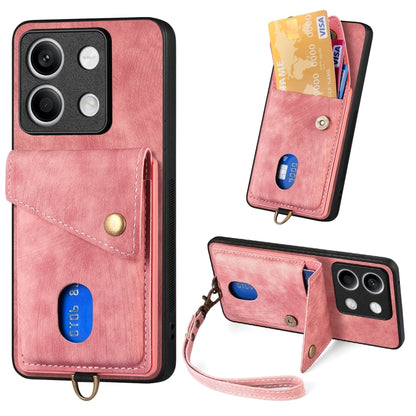 Retro Card Wallet Fold Leather Phone Case with Strap, Series 2