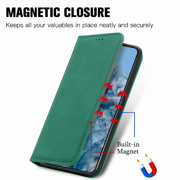 Retro Skin Feel Magnetic Horizontal Flip Leather Phone Case