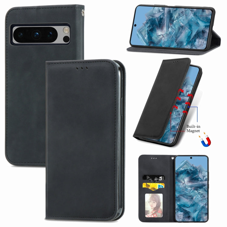 Retro Skin Feel Magnetic Horizontal Flip Leather Phone Case