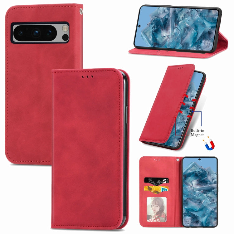 Retro Skin Feel Magnetic Horizontal Flip Leather Phone Case