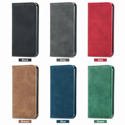 Retro Skin Feel Magnetic Horizontal Flip Leather Phone Case