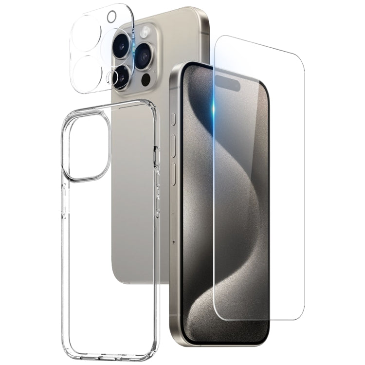 NORTHJO 3 in 1 TPU Phone Case with Screen Film and Lens Film, For iPhone 17e / 16e, For iPhone 17 Pro Max, For iPhone 17 Pro, For iPhone 17, For iPhone Air, For iPhone 16 Pro Max, For iPhone 16 Pro, For iPhone 16 Plus, For iPhone 16, For iPhone 15 Pro ...